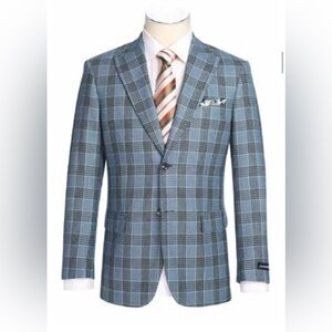 Blue Slim Fit Sports Coat